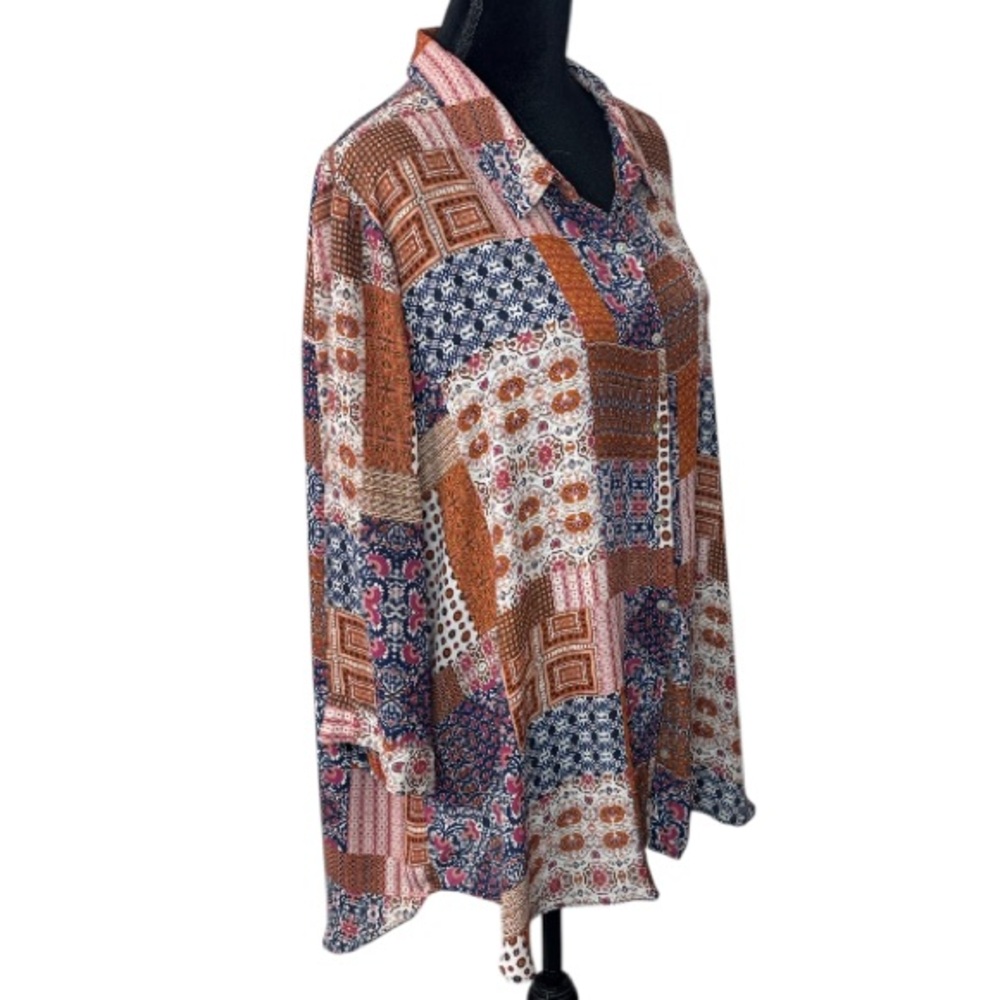 Rose & Olive - Flowy Patchwork Print Colorful But… - image 8